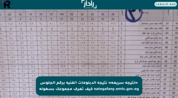 «نتيجة سريعة» نتيجة الدبلومات الفنية برقم الجلوس nategafany.emis.gov.eg كيف تعرف مجموعك بسهولة